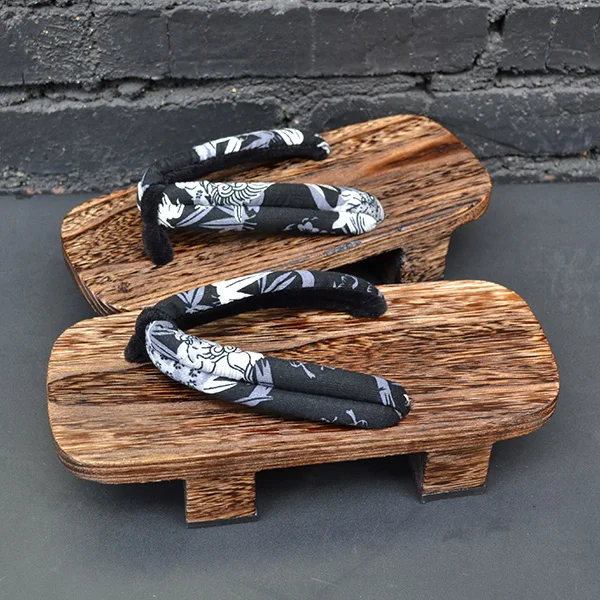 WHOHOLL гэта мужские сандалии японские сандалии гэта летняя двухзубчатая платформа Сабо мужские вьетнамки Нескользящие деревянные тапочки Cos