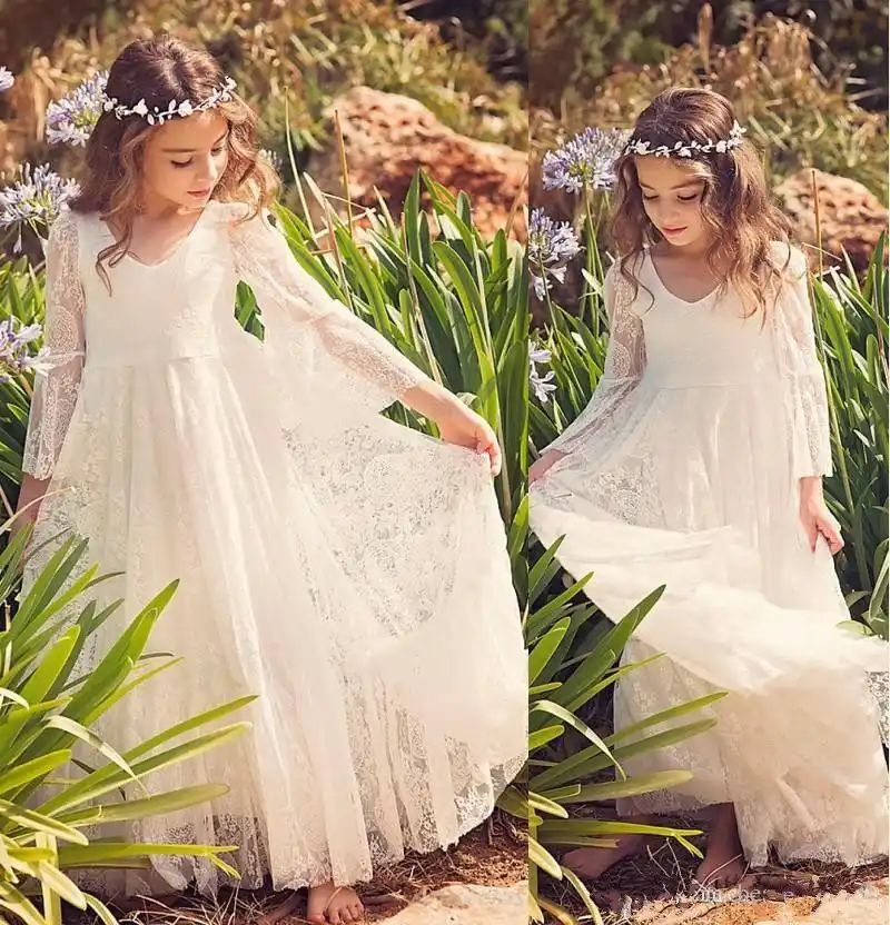 boho communion dress