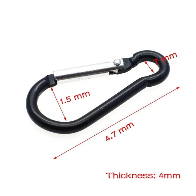 10 Llaveros Mosquetón Con Paracord Unicolor - Para Llaves, Camping, Deportes, Personalizables