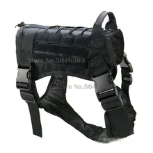 Тактическое обслуживание собаки жилет обучение регулируемое модульное облегченное разгрузочное снаряжение из нейлона воды-резистан Военный патруль собаки жгут с ручкой для охоты