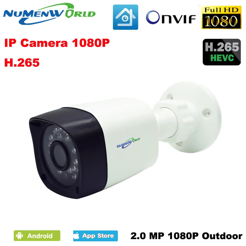 H 265 H 264 HD IP camera Home security font b outdoor b font 1080P CCTV
