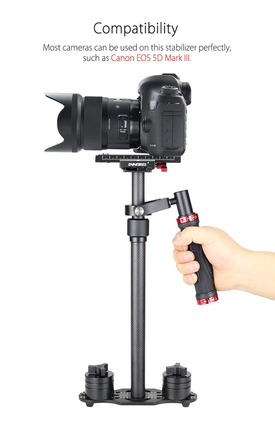 INNOREL SP70C углеродное волокно ручной Steadicam DSLR камера стабилизатор видео Steadycam видеокамера устойчивый Glidecam Filmmaking Gimbal