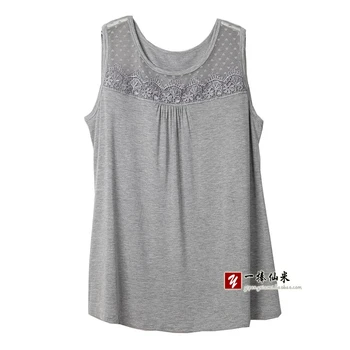 

Modal thin summer female vest medium-long loose plus size basic plus size quinquagenarian vest tank top