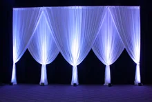 3m x 6m white Silk Wedding Backdrop wedding backdrop drapes curtain