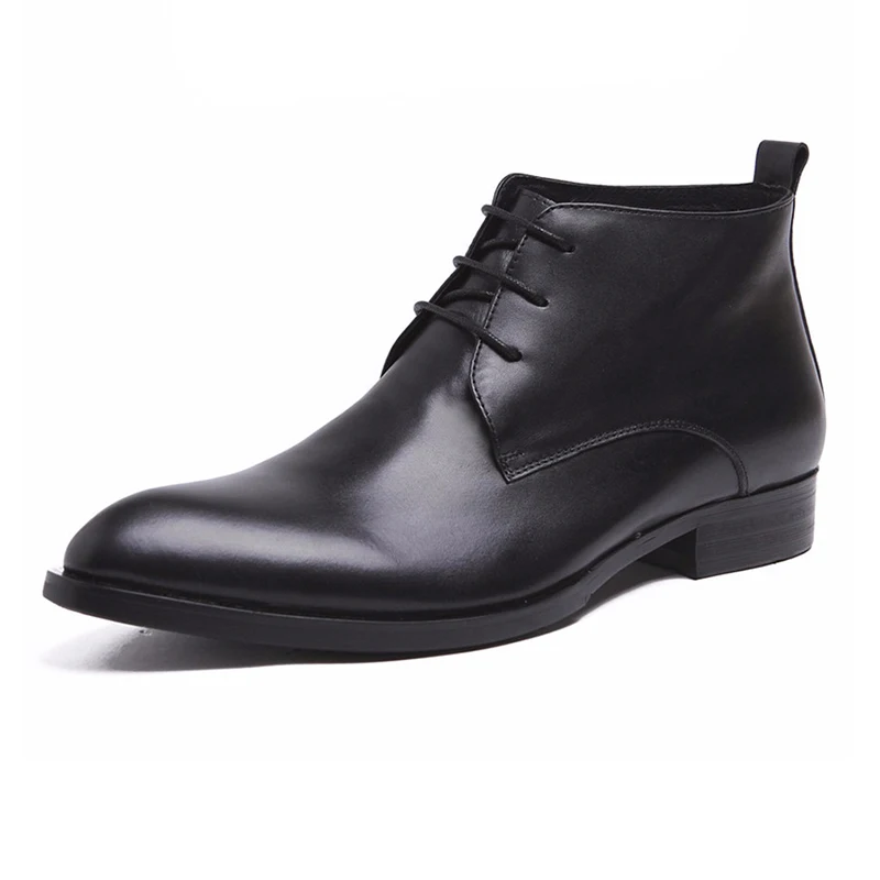 GRI для мужчин Олово кожаные ботинки Замшевые классические на шнуровке Черные ботильоны Удобная зимняя обувь для Size38-44 3bo285