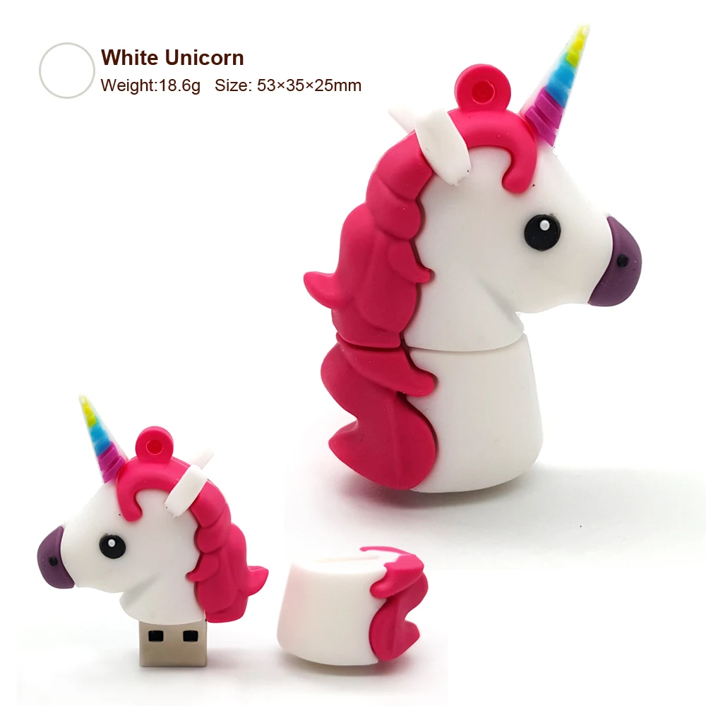 Мультфильм Единорог USB флеш накопители свинья ручка накопитель 4 ГБ 8 16 32 64 с OTG