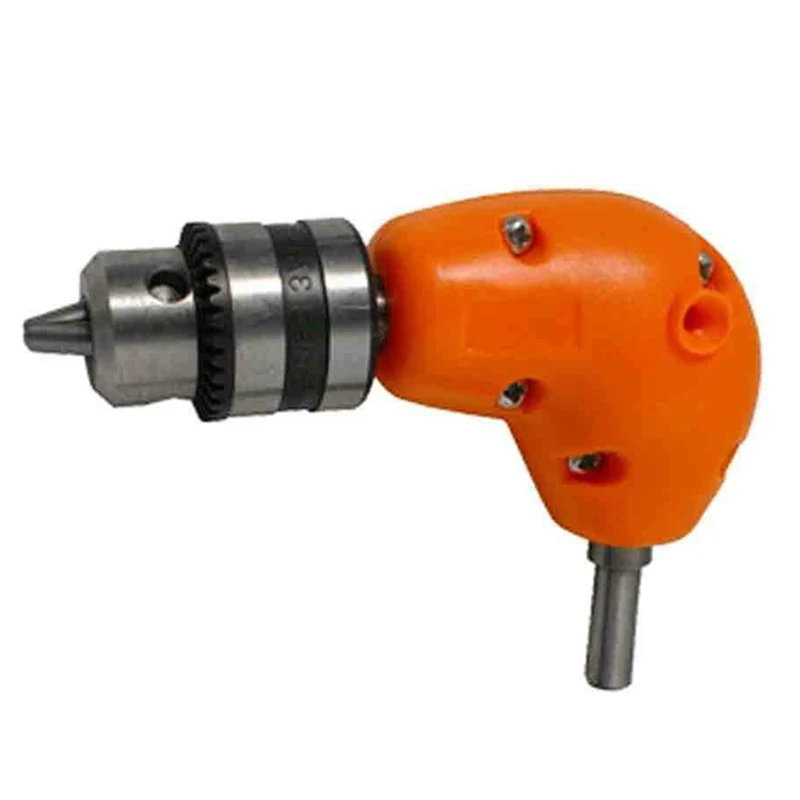 

New 3/8" Head 90 Degree Drill Adapter Right Angle Drill Chuck Attachment Bit Key For Electric