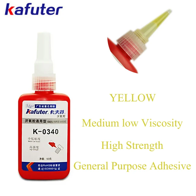 Kafuter 50G K-0340 Anaerobic adhesive gasket cement Screw Gear Holding High strength temperature resistant adhesive