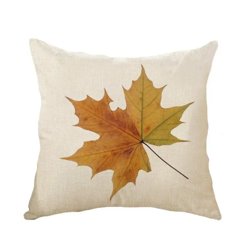 Modern Style Pillow Cases Vintage Linen Pillow Case Maple Leaf Pillow Covers Fashion Pattern
