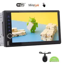 Android 7.1 Nougat Car Radio Double Din in Dash Autoradio Bluetooth Stereo Support GPS USB/SD Wifi OBD2 Mirror Link+Rear Camera