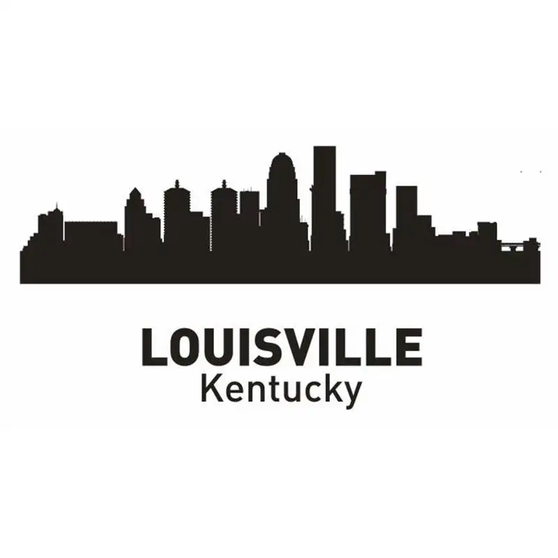 LOUISVILLE City Decal Landmark Skyline Wall Stickers Sketch Decals