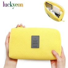 Korea travel business digital receive bag multi-function chargers make-up bag portable power supply cable finishing