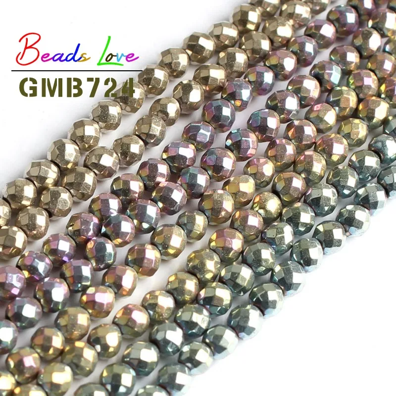 

Natural Faceted Hematite Stone Spacer Beads for Jewelry Making Diy Bead Bracelet Necklace Jewellery Pick Size 2 3mm 15 Inches