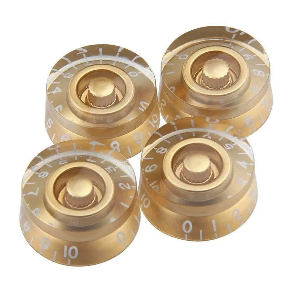 

SEWS-Electric Guitar Control Speed Knobs for LP Knob Parts Replacement Gold 4 Pcs