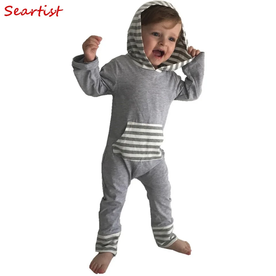 hooded romper baby boy