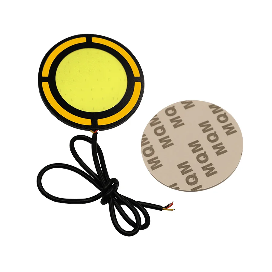 YCCPAUTO  ÷ LED ְ ,  COB Ȱ, DRL  õ, DC12V, ȭƮ, ڹ, 73mm, 2 