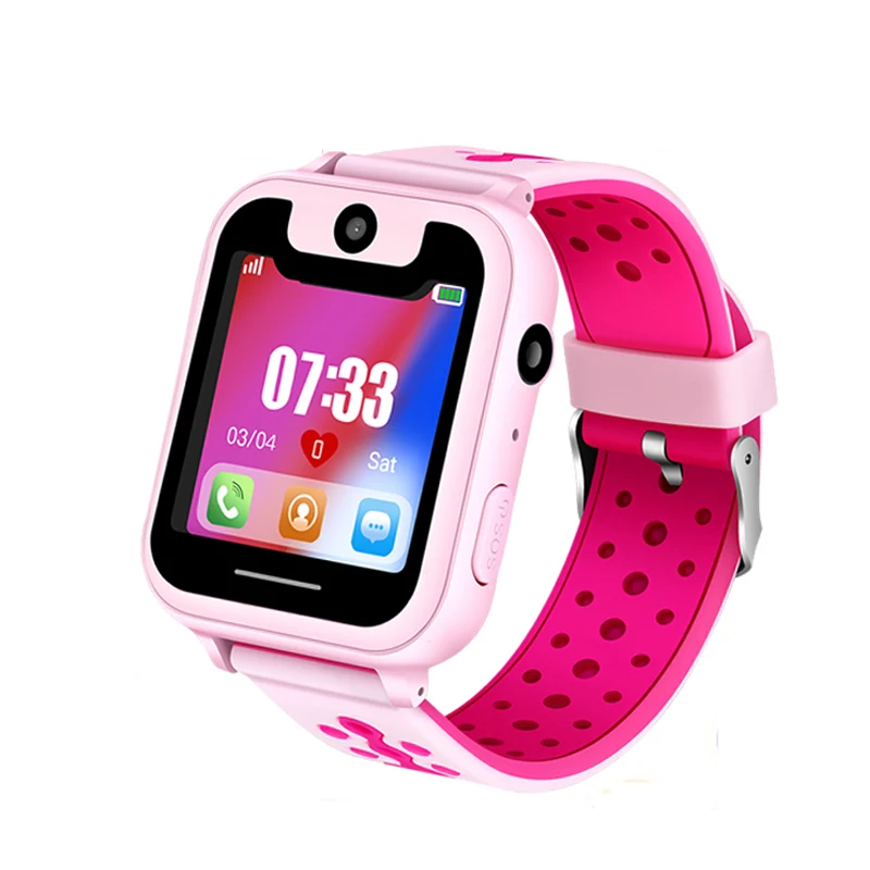 S6 Детские умные часы фунтов Smartwatches детские часы детей SOS вызова Расположение Finder Locator Tracker анти потерянный монитор детей подарок - Цвет: pink