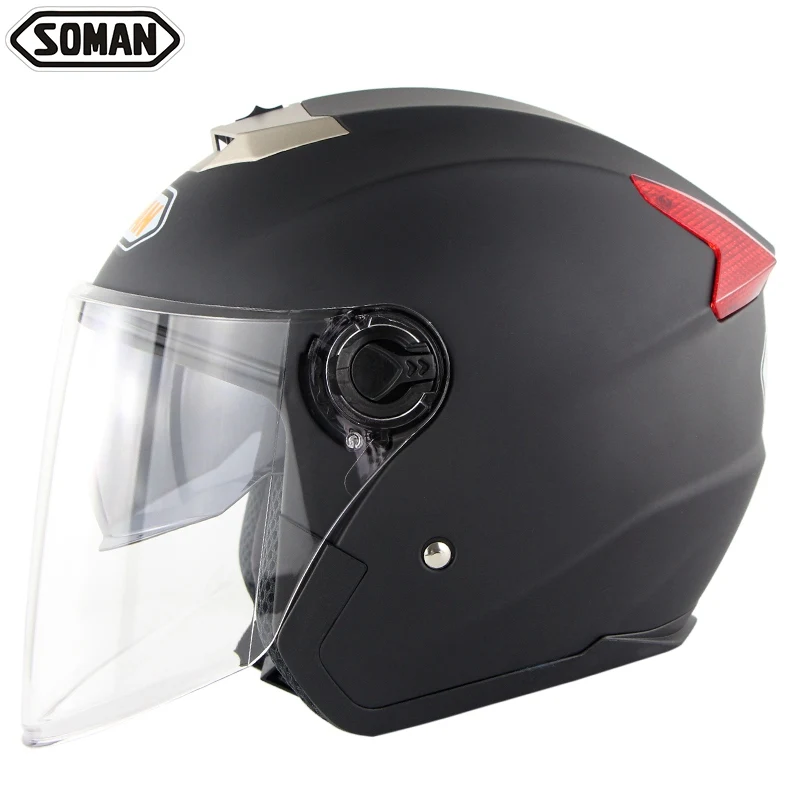 SOMAN SM517 двойной козырек скутер шлемы Чоппер Винтаж Casco мотоциклетный шлем мото