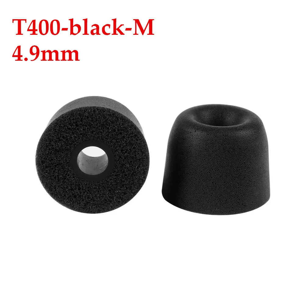 1 пара мягких наушников с эффектом памяти T100/T200/T300/T400 S/M/L Размеры шумоизоляционные наушники для наушников-вкладышей аксессуары - Цвет: T400 Black M