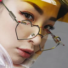 Красная пуля в форме сердца Солнцезащитные очки женские готические милые Оттенки UV400 Винтажные Очки 47894