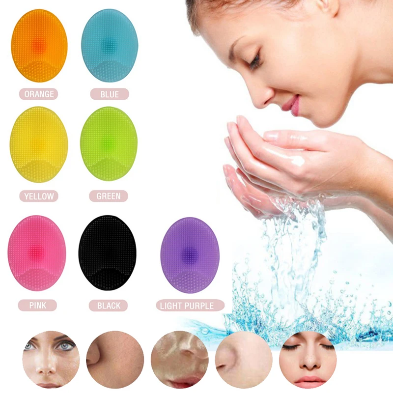 

Face Brushes Silicone Beauty Washing Pad Facial Exfoliating Blackhead Face Cleansing Brush Tool Soft Deep Cleaning Brushes