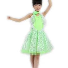 Танго платье новая детская юбка для детей «Холодное торжество», расшитое пайетками; сценические костюмы латинские танцы производительность Костюмы юбки для девочек