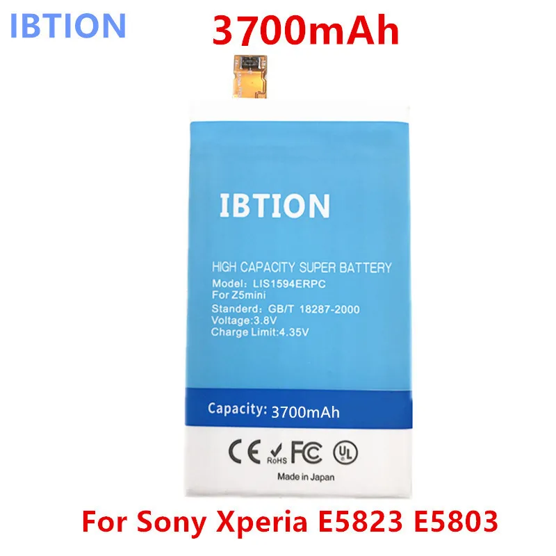 IBTION 3700 мАч LIS1594ERPC Батарея для Sony Xperia Z5 Mini Z5 Compact e5823 e5803 Батарея