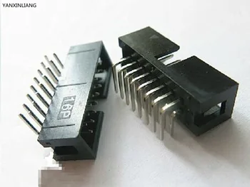 

20PCS Pitch 2.54mm 2x8Pin DC3 16 Pin Right Angle Male Shrouded PCB IDC Socket Box Header