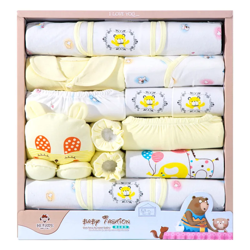 

18 Pieces Baby Clothes Boy Spring Autumn Newborn Clothes Deer Animal Newborn Baby Girl Cotton Newborn Outfit Infant Clothing