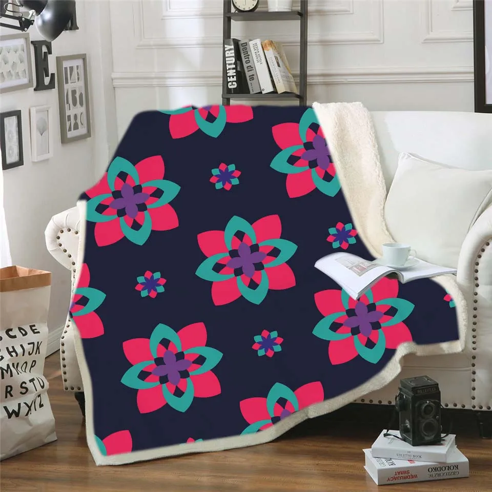 Красочный богемный синель плед одеяло на диван/кровать большой Cobertor кондиционер броски одеяло геометрический серии