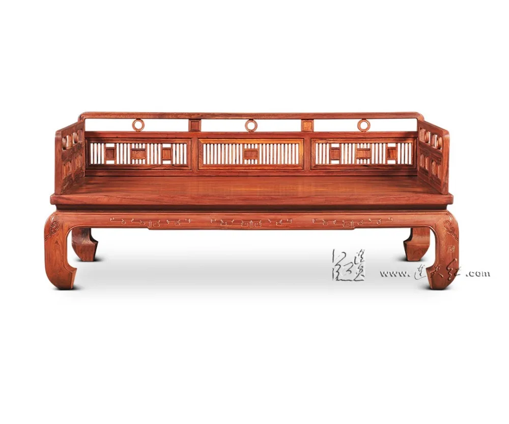 Living Room Furniture Neoclassical Arhat Bed New Chinese Zen Double Chair Beauty Couch Chaise Lounge Solid Wood Rosewood Sofa