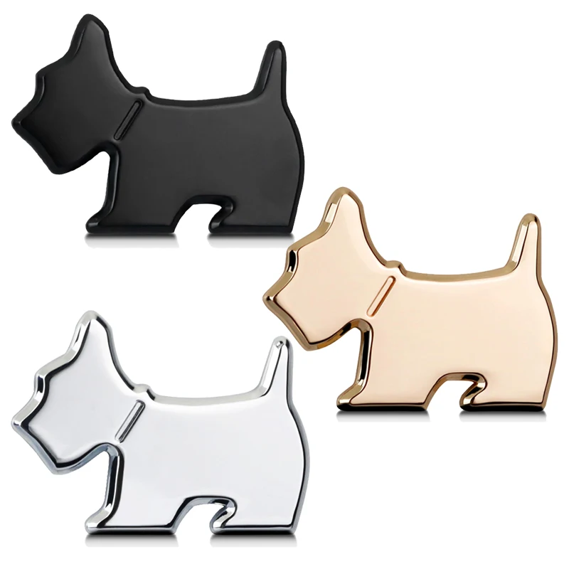 

3D Metal Cute Pet Dog Cartoon Car Emblem Door Side Badge for Audi Quattro Cadillac Citroen Holden Land Rover Toyota LADA Opel