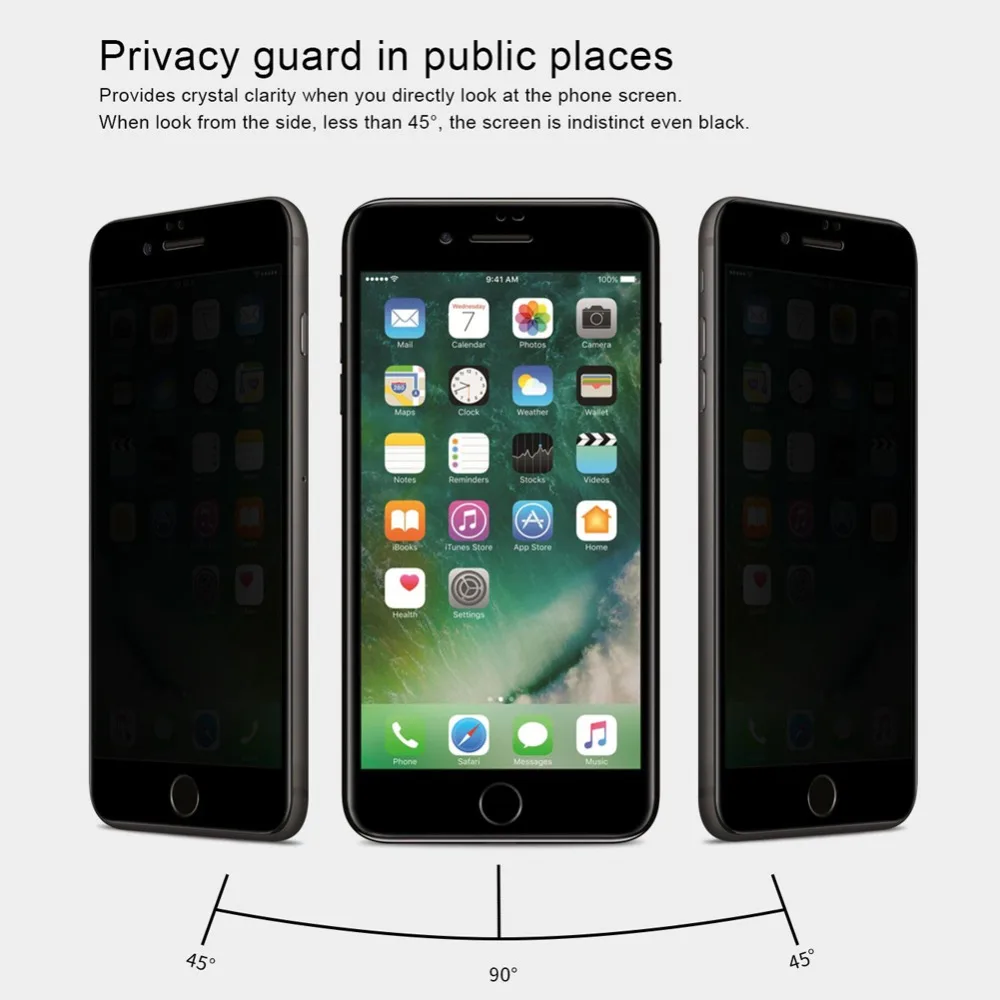 Для iPhone 7 8 Plus антишпионское закаленное стекло Nillkin AP+ Max защита для экрана из стекла для iPhone 7/8 Plus 9H жесткое стекло
