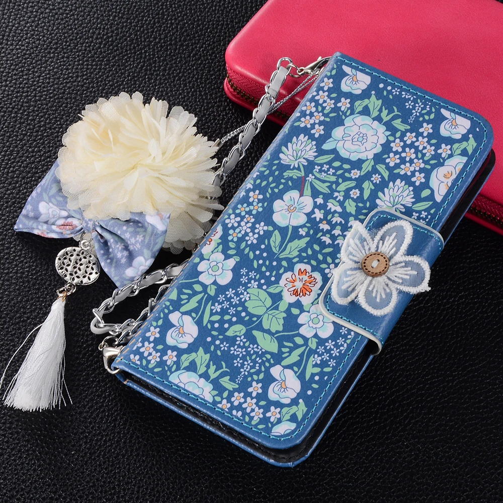 Кожаный чехол Sunjolly Chain Jasmin для Samsung Galaxy S9 S8 Plus S7 S6 Edge Note 9 8 5 4 с откидной