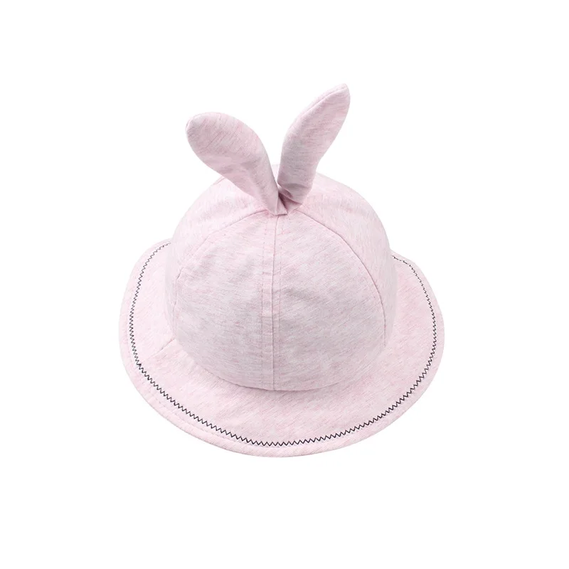 Cute Rabbit Baby Hat For Girls Cotton Panama Girls Hat With Rabbit Ears Cartoon Baby Girls Sun Cap Summer Baby Girls Clothings (6)
