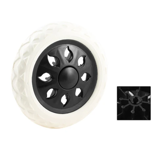 Черный белый пластиковый сердечник пены хозяйственная тележка колесиковые ролики
