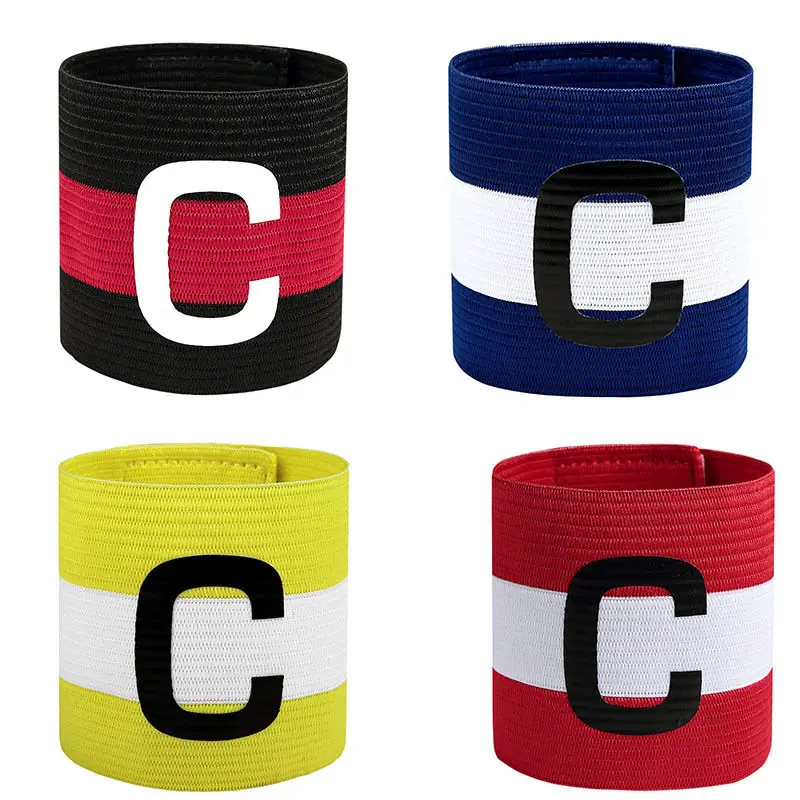 

Professional Soccer Football Captain Armband Arm Band Multi Color Adjustable