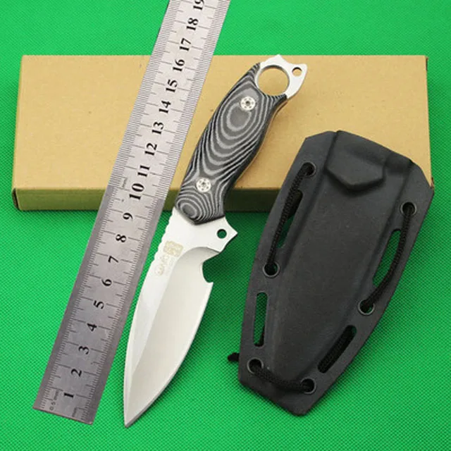 Outdoor Camping portable cut rope knife Micarta handle AUS 8A blade