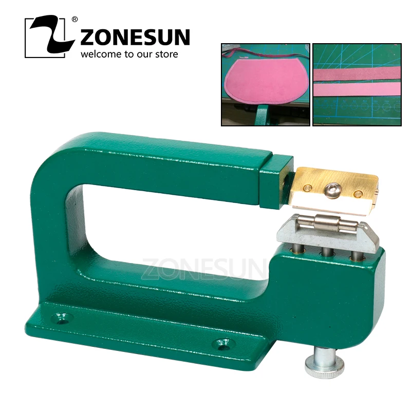 

ZONESUN 807 Leather splitter leather strip paring device kit mini desktop type leather skiver vegetable tanned leather peeler