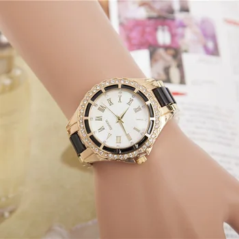 

2018 New Women Watches Time Casual Luxury Diamond Quartz Watch Dial Ceramics Strap Wristwatches Female Dress Clock Saac