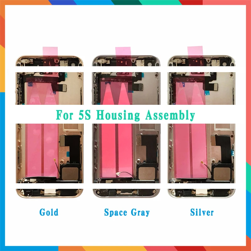

AAA quality For iphone 5 5G / 5S / SE Back Middle Frame Chassis Full Housing Assembly Battery Cover Door Rear with Flex Cable