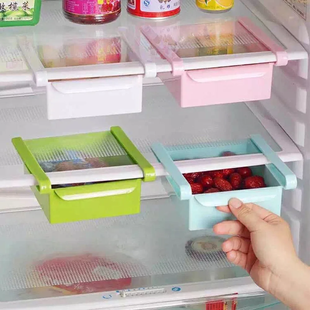 1 шт. Новая мода кухонный холодильник морозильник экономит место стеллаж для хранения Полка держатель ящик convenient