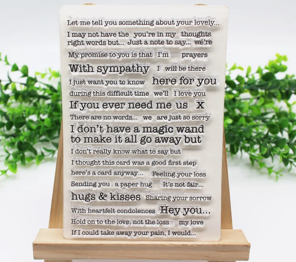 

Love story/Sentences Transparent clear Stamps For DIY Scrapbooking photo album Craft Card Album Decorative hey you rubber stamp