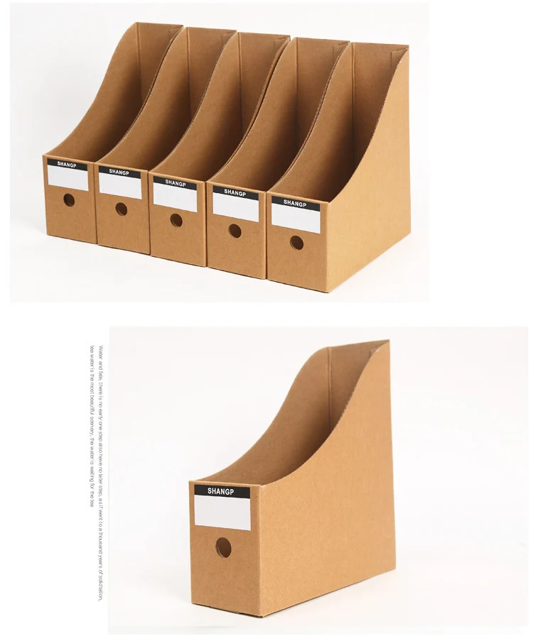 Качественная коробка для хранения крафт-бумаги, файлов, книг, многофункциональная многослойная коробка для хранения документов, для дома, офиса, рабочего стола