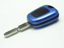 2016 New Blue color Case Remote Key Case Shell housing For Peugeot 406 2 buttons remote key cover