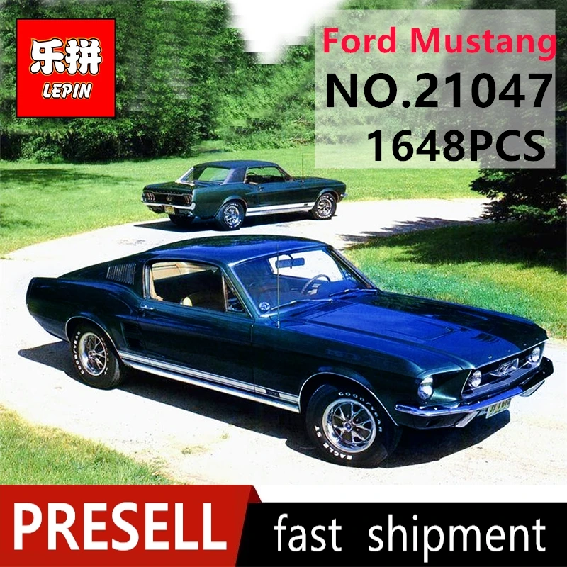 

LEPIN 21047 1684PCS Creator Expert Ford Mustang 1967 GT500 Compatible LegoingS 10265 Set Building Blocks Bricks Toys Model Gift