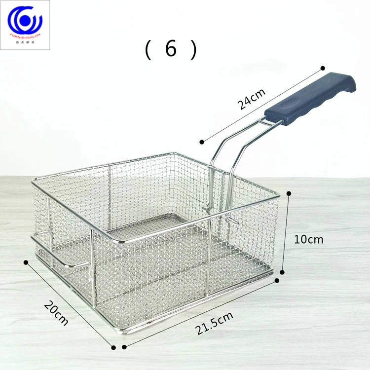 28 вариантов фритюрница из нержавеющей стали экран картофель фри рамки квадратный фильтр сетки зашифровать дуршлаг формы жарки корзины фритюрницы сетки - Цвет: 6