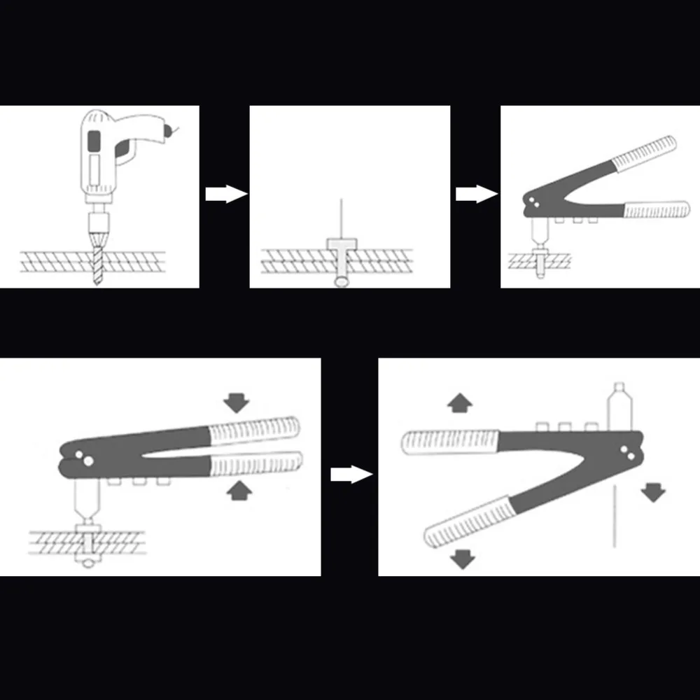 Практичный клепальный пистолет ручной легкий вес клепальный пистолет комплект слепой заклепки ручной желобок ремонт надежные инструменты