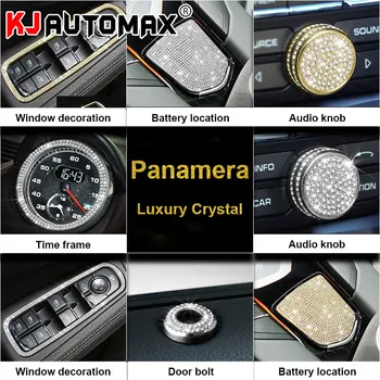 

KJAUTOMAX For Porsche Panamera Crystal Decoration Car Styling volume knob car charger