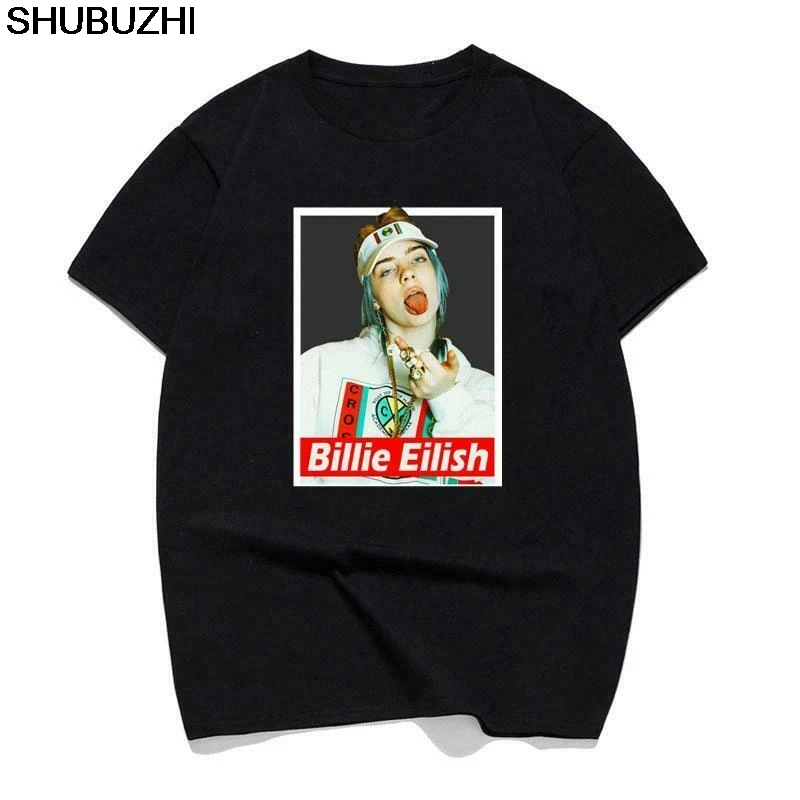 

Billie Eilish Streetwear Mens T-Shirt Summer O-neck Cotton Black Short Sleeve Hot cotton Summer Men'S T Shirt Fashion Top Tee